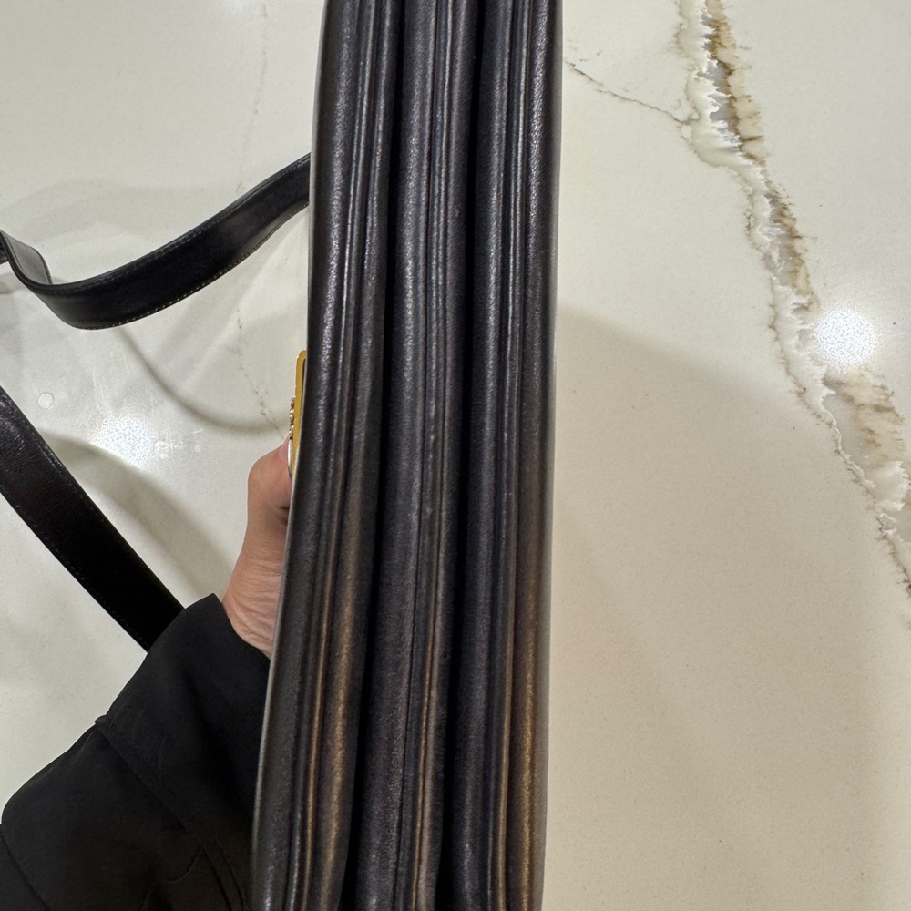 Celine Black Leather Shoulder Bag with Gold Hardware - Picture 3 of 13